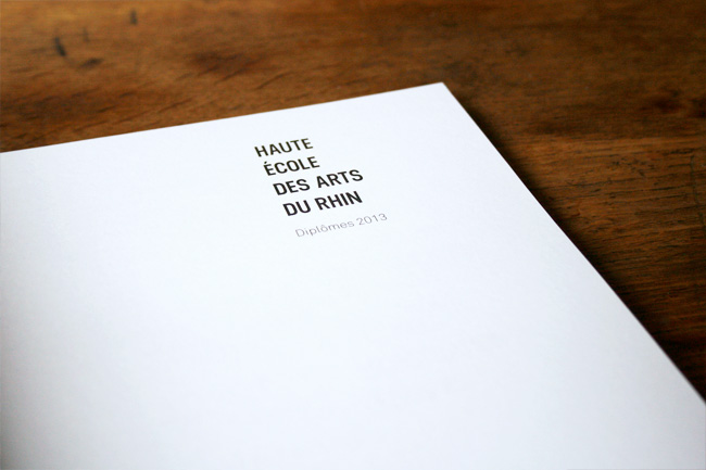 Communication &eacute;v&eacute;nementielle - Catalogue d'exposition - HEAR 2013